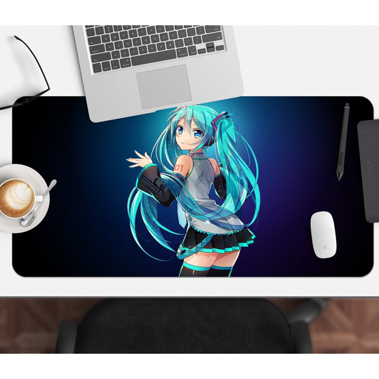 (W120cmxH60cm(47''x24'')) 3D Hatsune Miku 420 Anime Desk Mat Office Desk Mouse Mat Big Keyboard Game