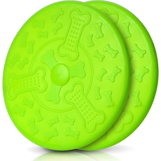Frisbee for dogs in natural rubber non-toxic flexible and non-toxic i interactive for dogs of diameter 18 cm and 22 cm