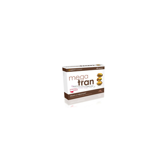 Mega Tran 60 kap omega 3 fatty acids EPA DHA vitamins A & D3 AVET OLIMP