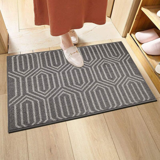 Gray Door Mat 80 * 120cm Outdoor Door Mat Waterproof Washable Rugged Non-Slip Doormat, Retains Dust, Entrance Mat for Indoor, Living Room, Yard, Back
