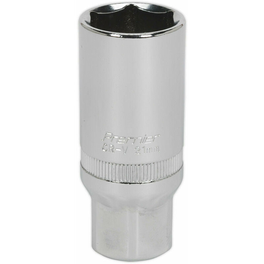 21mm Spark Plug Socket - 3/8' Square Drive - Car Engine Maintenance Nut Tool