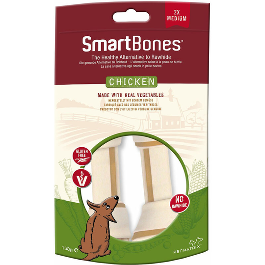 Vitamin Enriched Chicken Medium Dog Chews (Pack of 2) (May Vary) - May Vary - Smartbones