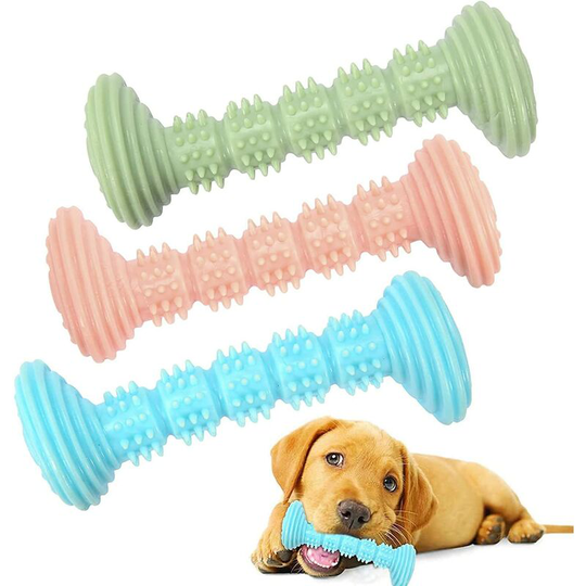 Betterlifegb - Dog Chew Toy, Dog Toothbrush, Puppy Toy, Natural Rubber Dog Toys, Non-Toxic Bite Resistant Cleans Teeth for Puppies or Kittens (3