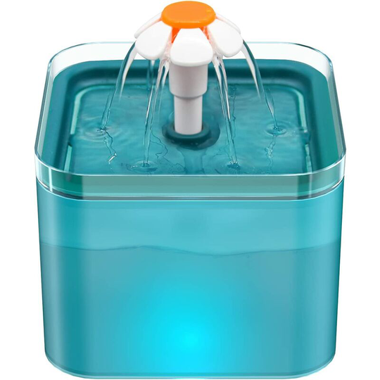 Gift - Cat Water Fountain, Ultra Quiet Cat Water Dispenser, Cat Water Dispenser with led Light, 2.4L Cat Fountain, with Activated Carbon Filter and