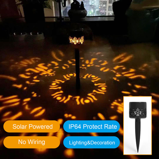 Lifcausal - Solar Powered LEDs Garden Lights Lawn Lamp IP64 Protect Rate Auto On/Off Outdoor Landscape Lighting for Patio Garden Lawn Villa Yard