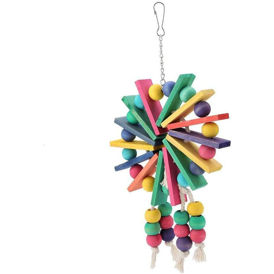 Parrot Toys, Hanging Bird Toy Budgie Toys Parrot Swing Ferris Wheel Heron Biting Toy for Small Cockatiels Macaw Parrots