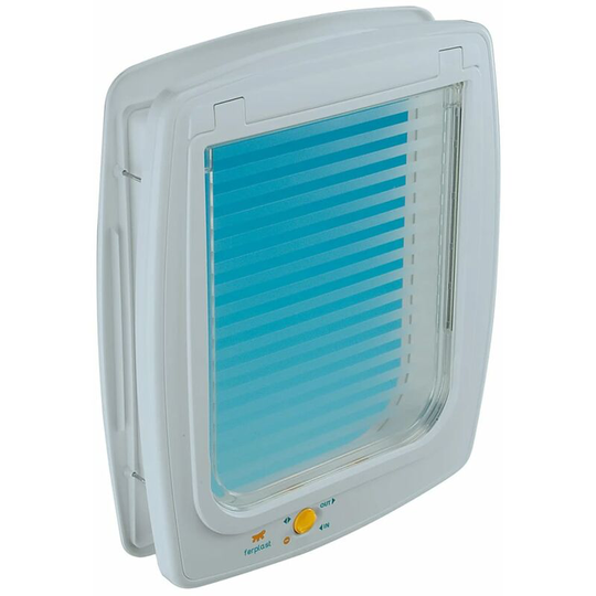 4-Way Manual Pet Flap Swing 15T White 72108011 Ferplast - White