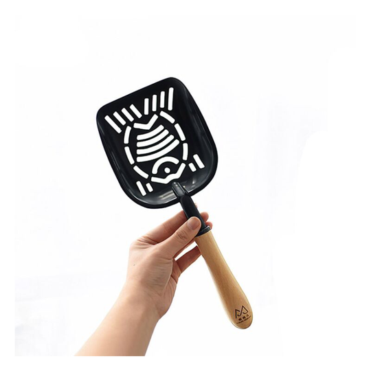 Pet Excavator Cat Litter Shovel Pet Supplies Shovel with Litter for Solid Wooden Cat Stainless Steel
