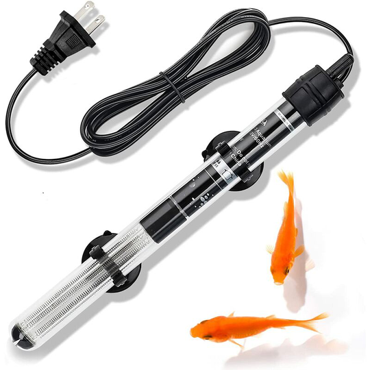 Joorrt - Submersible Aquarium Heater, 100W/200W/300W Quartz Glass with Overheat Protection Intelligent Temperature Control 61-90°F Suitable for