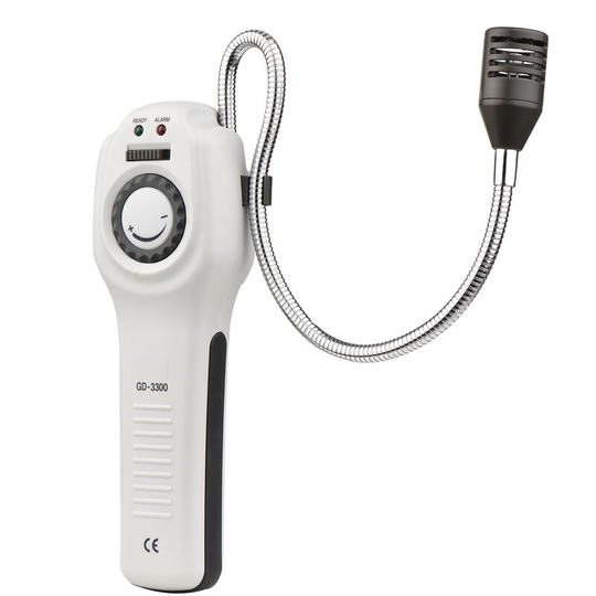 Lifcausal - GD-3300 Propane Methane Natural Gas Leak Detector with 16-inch Gooseneck Combustible Gas Sniff Adjustable Tick Rate Visible & Audible