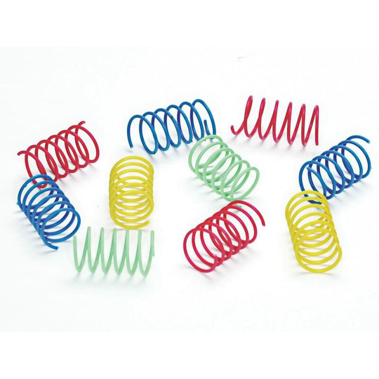 10 Pack Colorful Spring Cat Toys Made of Thick and Durable Plastic, $10 Creative Cat Toy to Kill Time and Keep Fit Interactive Cat Toy (Colorful