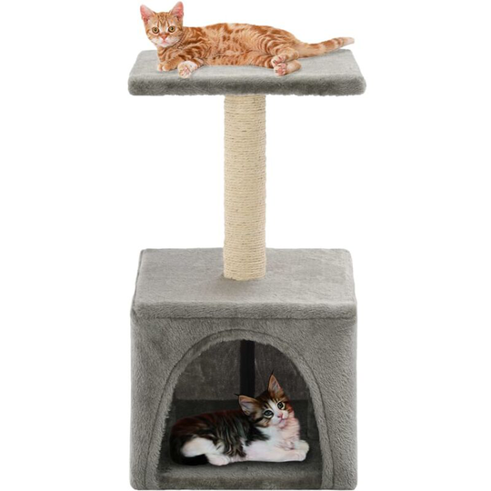 Cat Tree with Sisal Scratching Post 55 cm Grey - Grey