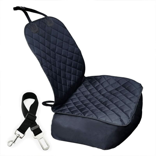 Waterproof Non-slip Oxford Fabric Pet Seat Cover Dog Cat Car Front Seat Plate with Safety Belt for Vehicles Trucks SUV