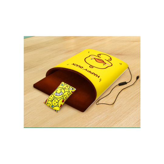 Cat & Dog Heating Pad,Heating Pad,Cat Heating Pad Mat,Thermal Mat/Blanket,Square Happy Duck USB Heating Style Delivery Random flower color pillow, M