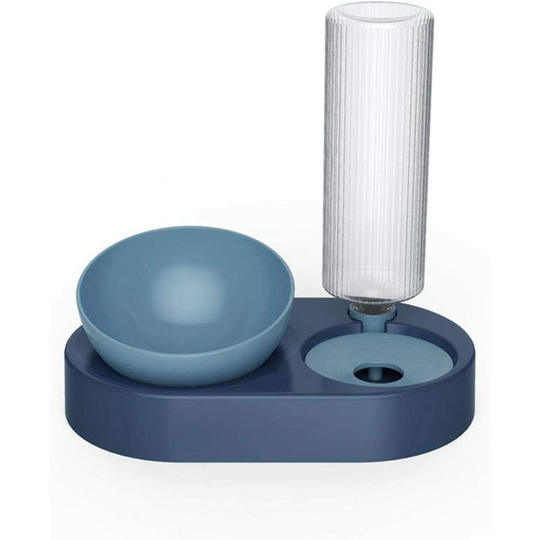 Double Water and Bowl for Dog and Cat - Automatic Water Dispenser with Food Bowl - Bowl Set