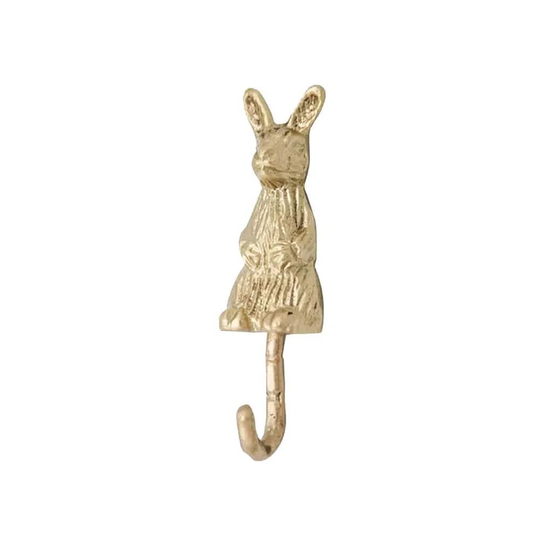 Rabbit Recycled Brass Coat Hook