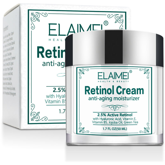 Retinol Cream - Moisturizer for Face 2.5% Retinol with Hyaluronic Acid Vitamin E Vitamin B5 Jojoba Oil Green Tea Shea Butter - Wrinkle Cream for