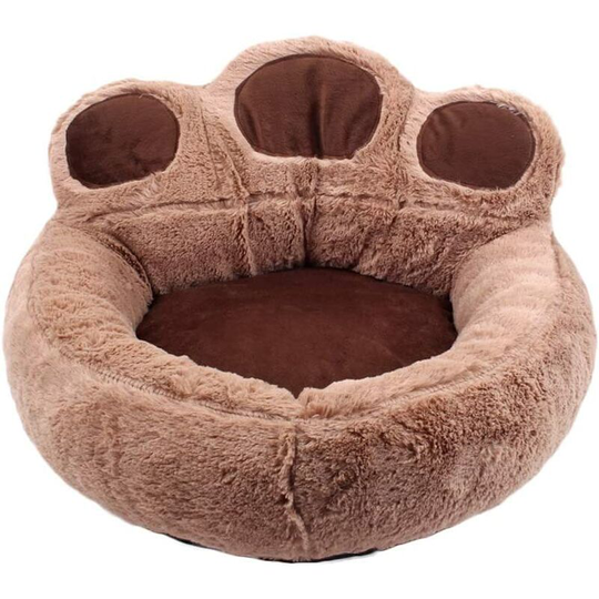 Small Dog Cat Bed Bear Paw Shaped Dog Bed Cushion Sofa Dog Cat Plush Warm Comfortable Washable Pet Sofa Breathable Christmas Gift