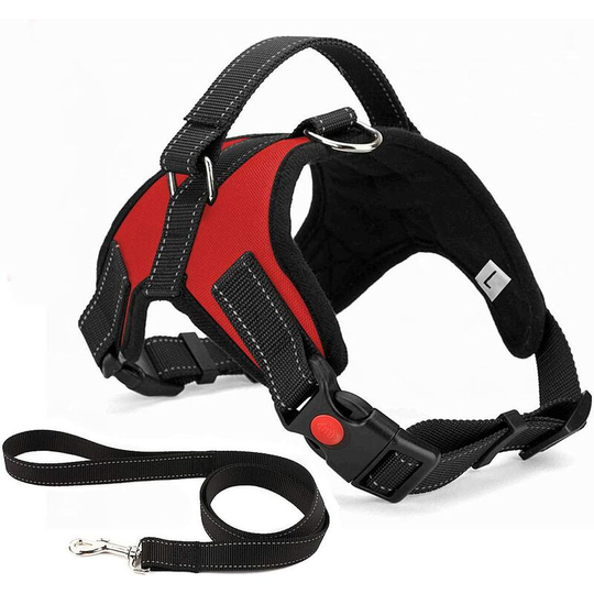 Soekavia - No Pull Dog Harness Breathable Adjustable Comfort co.ukee Lead Included for Small Medium Large Dog Best for Training Walking m Red