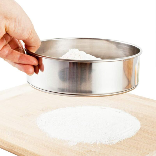 15cm Stainless Steel Round Flour Sieve Fine Mesh Kitchen Sieve Icing Sugar Sieve Round Flour Sieve