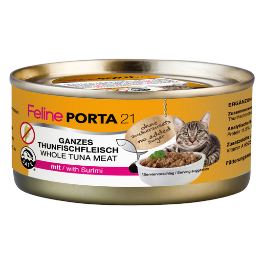 Feline Porta 21 - 156g - Whole Tuna with Surimi (24 x 156g)