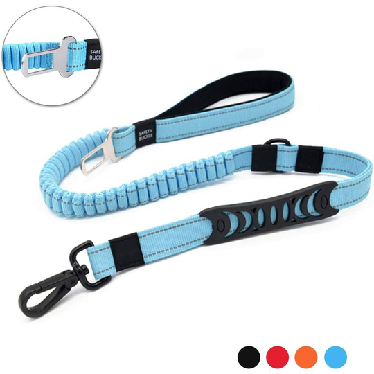 Dog Leash Anti Traction Car Safety Leash Small Medium Large Nylon Reflective Solid (110CM Blue)