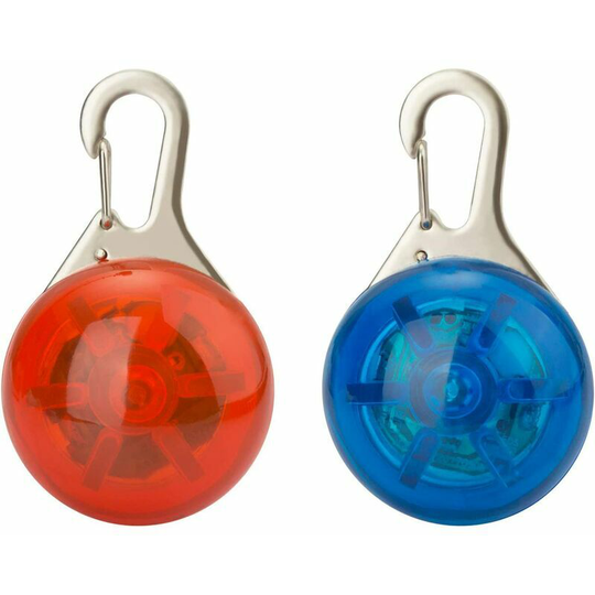 2PCS Waterproof Luminous Dog Collar Pendant (Red+Blue)