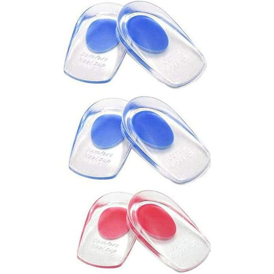 3 Pairs Gel Heel Pads, Sport Silicone Heel Protector, Gel Heel Insole Plantar Fasciitis Cups (Women)