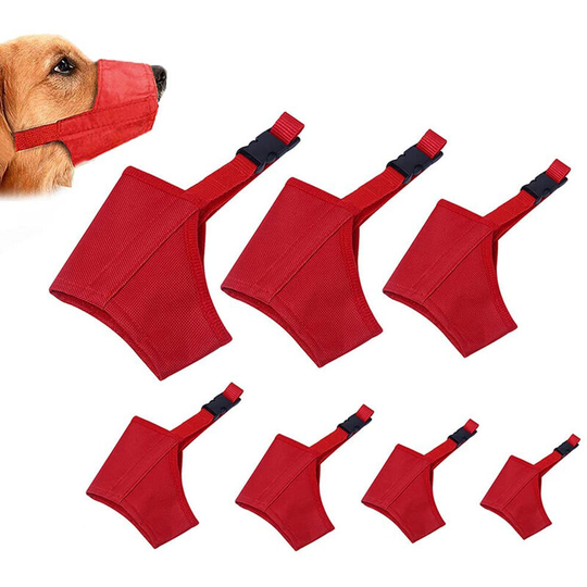 Readcly - 7 Pieces (Various Sizes) Muzzles for Biting, Chewing, Biting, Adjustable Mouth Cover for Small, Medium and Large Dogs, Soft and Comfortable