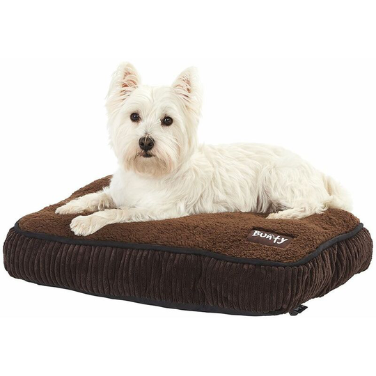 Snooze Soft Fur Fleece Dog Bed Pet Basket Mat Cushion Pillow Mattress - Small - Bunty