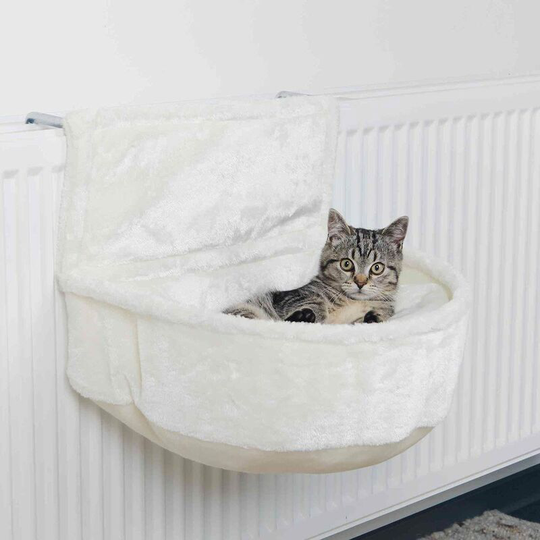 Readcly - White Cat Plush Radiator Comfort Bag 45 × 13 × 33 cm