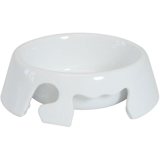 Shadow Ceramic Cat Bowl (One Size) (White) - White - United Pets