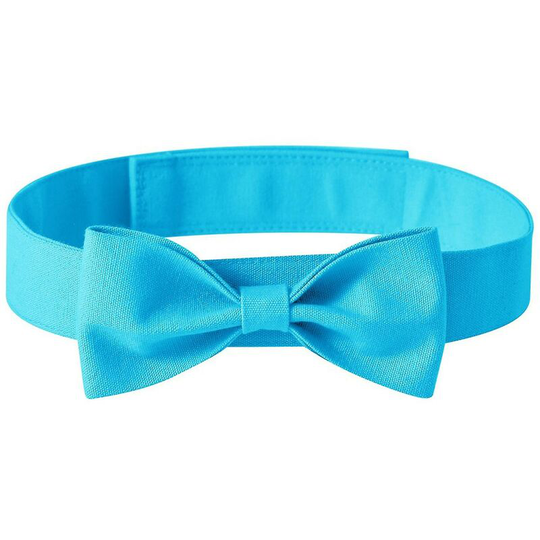 Thsidne Dog Neck Tie Solid Color Adjustable Head Wear Pet Bow Collar Dog Accessories For Wedding Party Cyan m