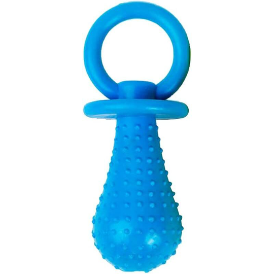 Monly - Rubber Milk Bottle Cute Dog Shape Pacifier Squeaky Pet Toy Chew Teething Molar Toy Dog Supplies Durable Random Color 1pc