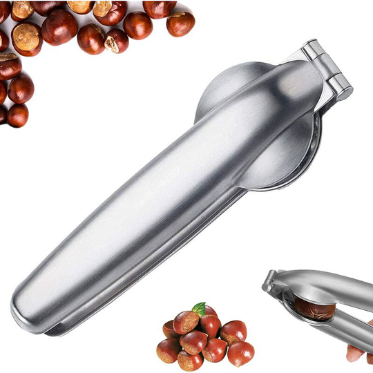 Perle Rare - Chestnut Clip, Nut Clip, Metal Nut Sheller, Walnut Tong, Hazelnut Clips, Chestnut Opener, Stainless Chestnut Tong, Nut Tongs Tool Home,