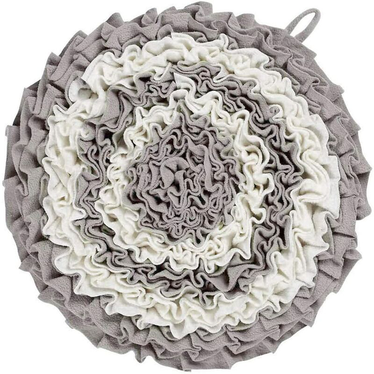 2022 Upgrade Pet Dog Snuffle Mat, Flower Shape Hand Woven Dog Sniffing Pad Training Slow 45*45 - Muff