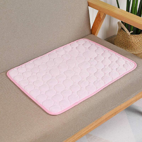 Dog Cooling Mat Summer Dog Mat Breathable Cat Blanket Cat Ice Pads Non-stick Durable Pad Pet Products (Pink 50X40cm) - Langray