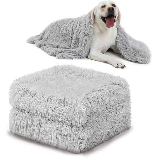Ilovemilan - 1 pc xl Plush Dog Blankets Fluffy Fleece Soft Snuggle Blanket Plush Faux Fur Warm Dog Mat Washable Puppy Couch Sofa Bed Cover Pad Dog