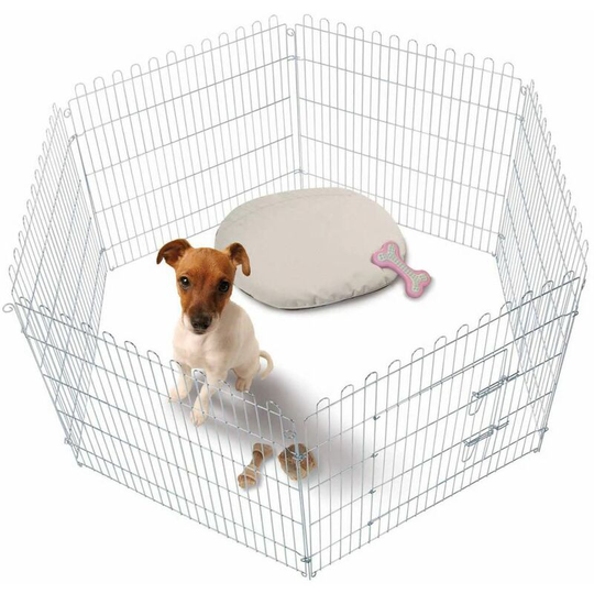 Flamingo - Puppy Playpen 160x80 cm 507806 Silver