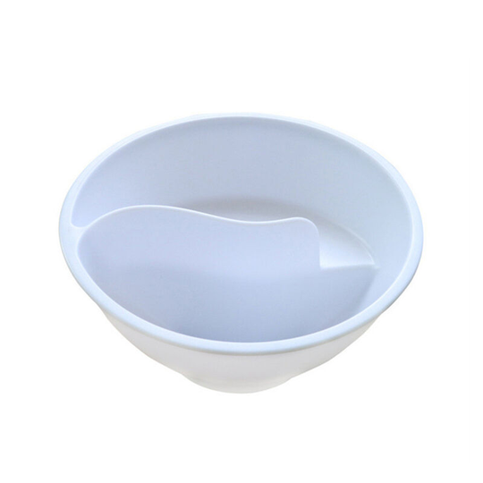 Never Soggy Cereal Bowl Keeps Cereal Fresh & Crunchy Stackable Divided Bowl with Spiral Slide Design Built-in Grip, White,White - White