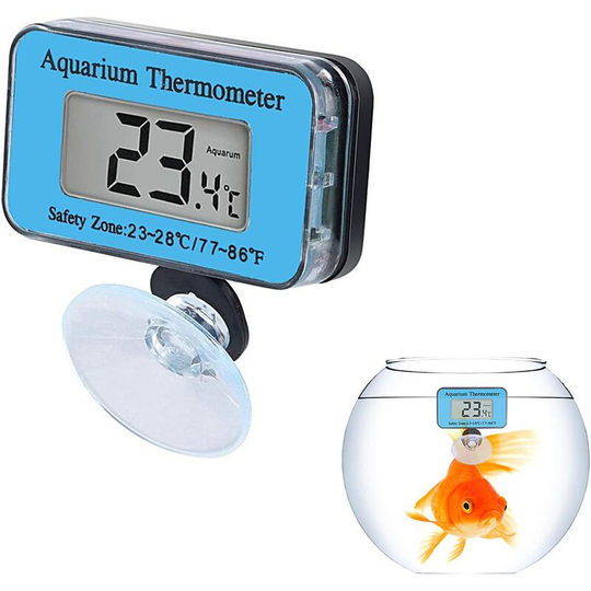 Litzee - 2 Pcs Waterproof lcd Digital Aquarium Thermometer with Suction Cup for Fish Tank Water