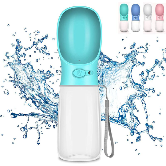 Dog Water Bottle, 550ml Dog Water Bottle Walk, Portable Water Dispenser for Dogs and Cats