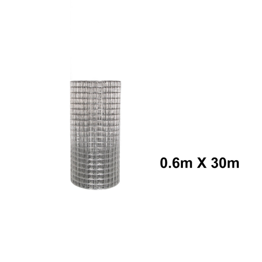 Galvanised Wire Mesh Netting Rabbit Cage Aviary Fence Net 0.6x30M