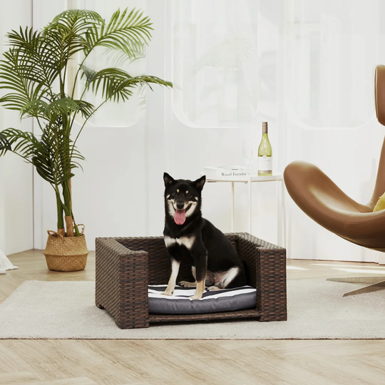 Teamson Dog Sofa in Brown/White/Grey