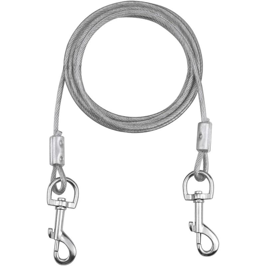 Dog attachment cable up to 80 kg, 3 meters (white), pet pet for small, medium or large dogs