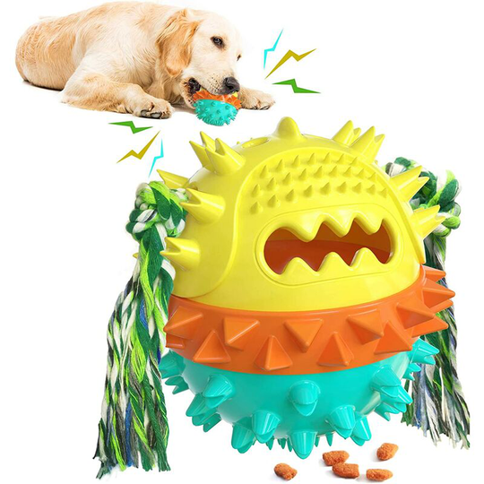 Indestructible Dog Chew Toy Interactive Chew Toy Squeak Toy for Medium Dogs Puppy