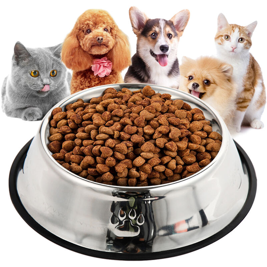 Dog Cat Bowl Stainless Steel Pet Bowls Anti-Slip Food or Water Feeder Feeding Bowl Easy to Clean for Cats Medium and Small Dogs