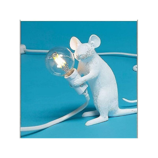 Deckon - Lamps modern led resin mouse table desk lamp night lights - White sit