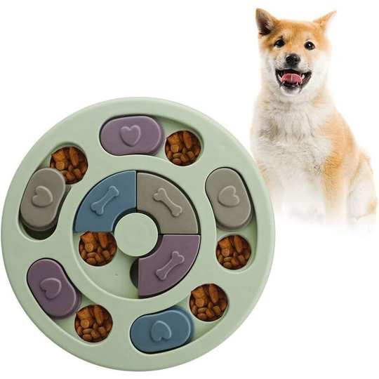 Dog Puzzle, Dog Food Dispenser Toy, Durable Interactive Dog Toy, Dog IQ Training Toy, Improve IQ (Green) SOEKAVIA