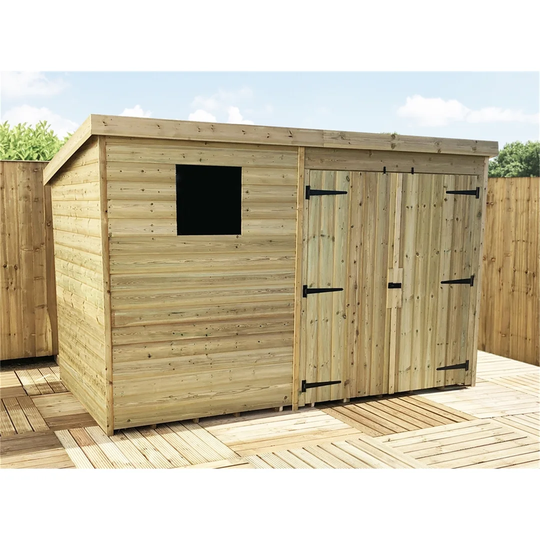 Bluford 10 ft. W x 6 ft. D Solid Wood Garden Shed